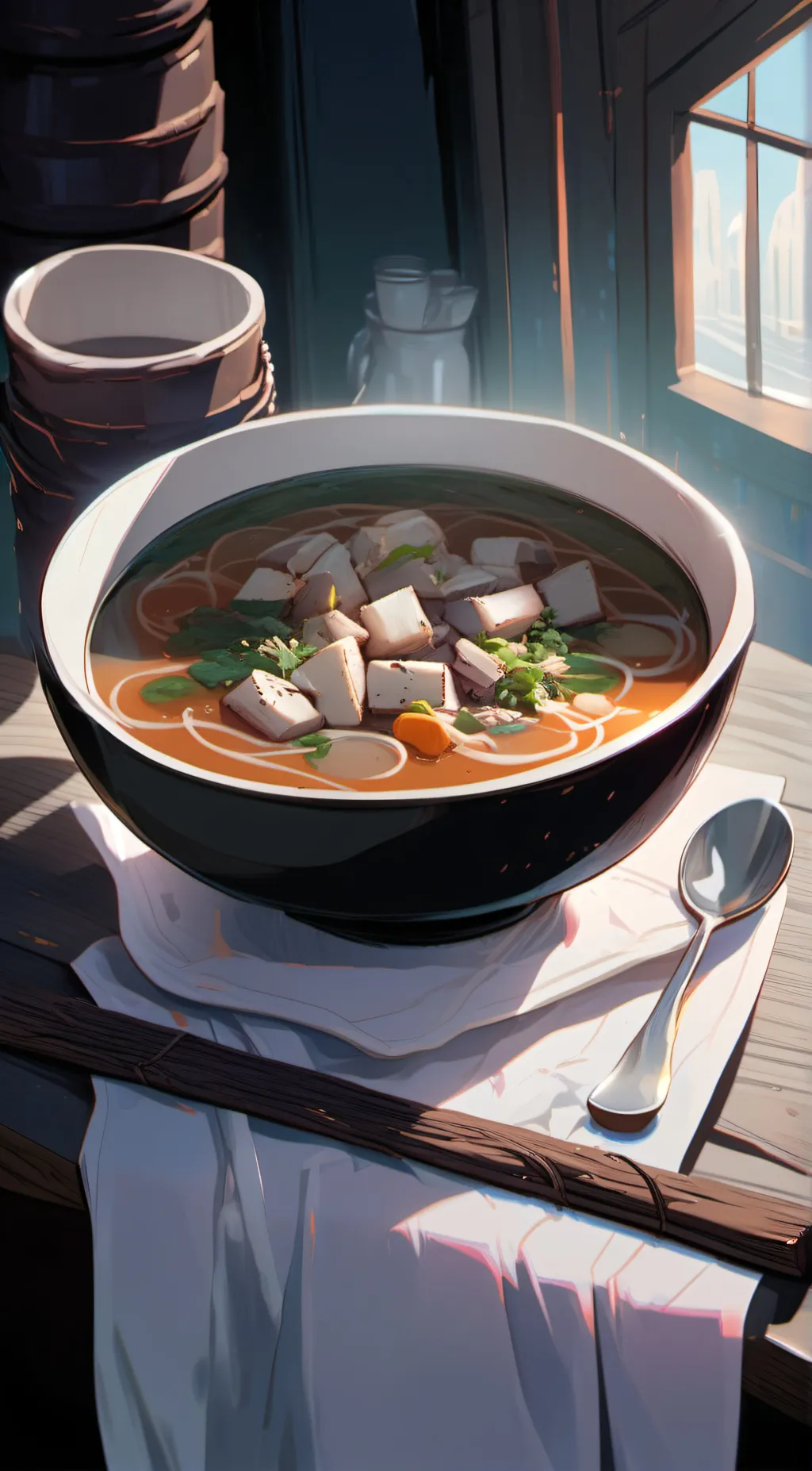 ai character: heaven background