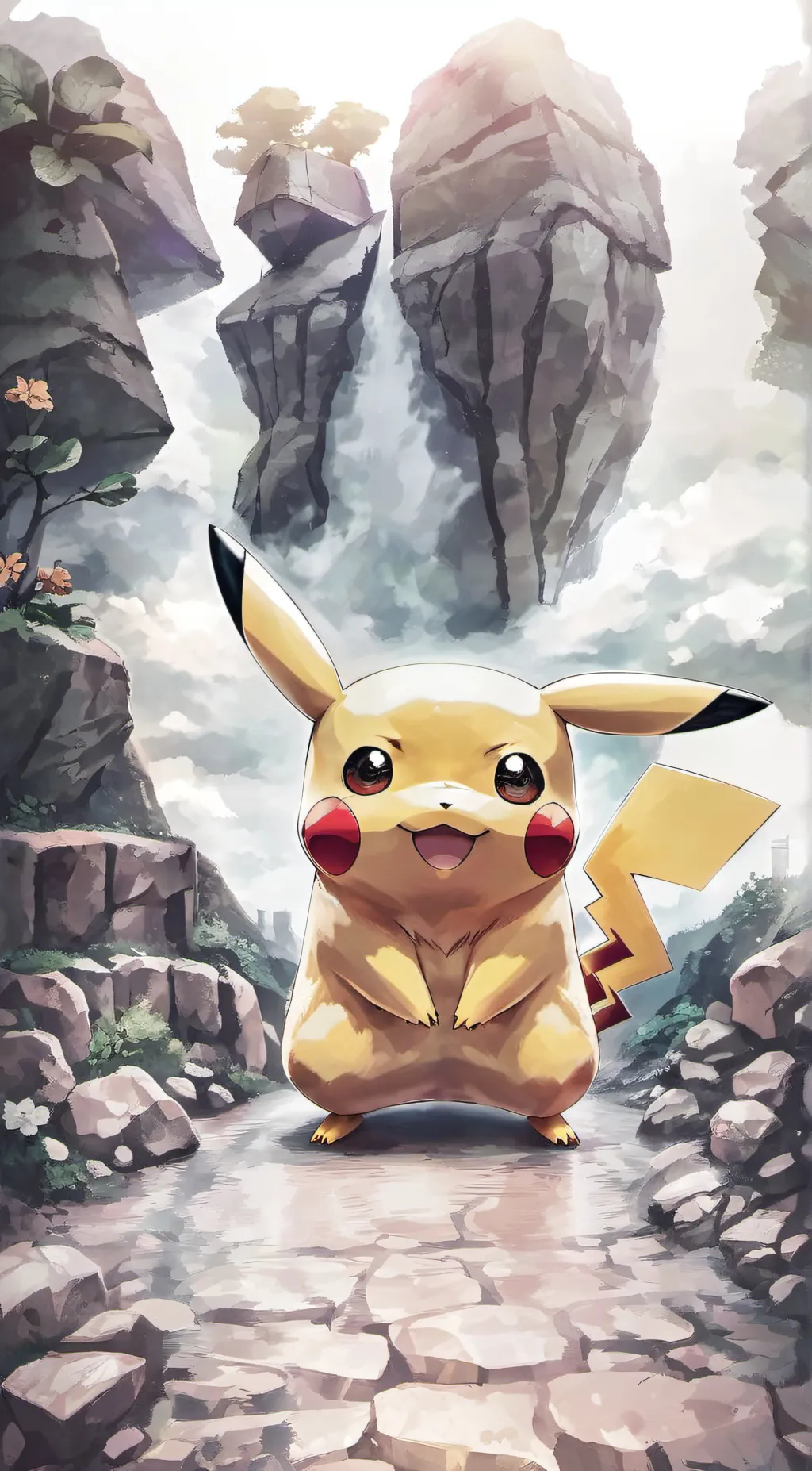 ai character: Pikachu  background