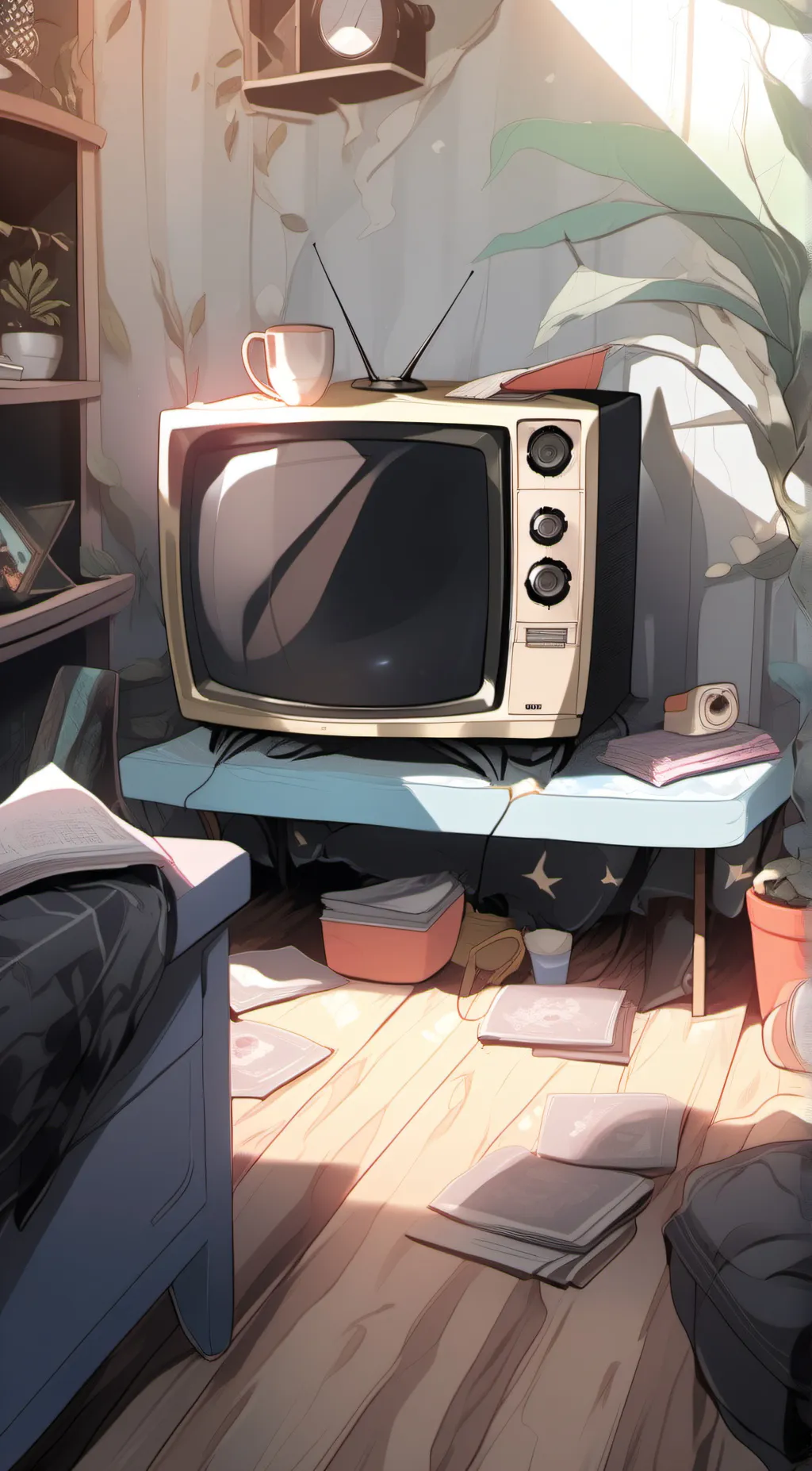 ai character: Life Of a TV background