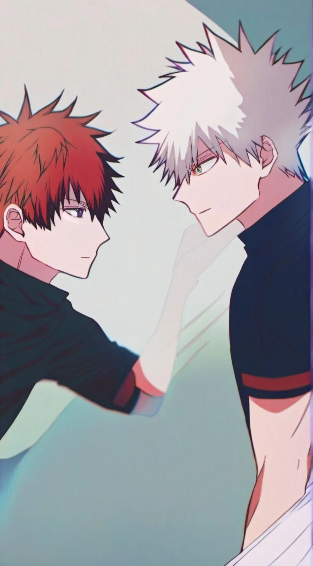 ai character: Shoto and Bakugo background