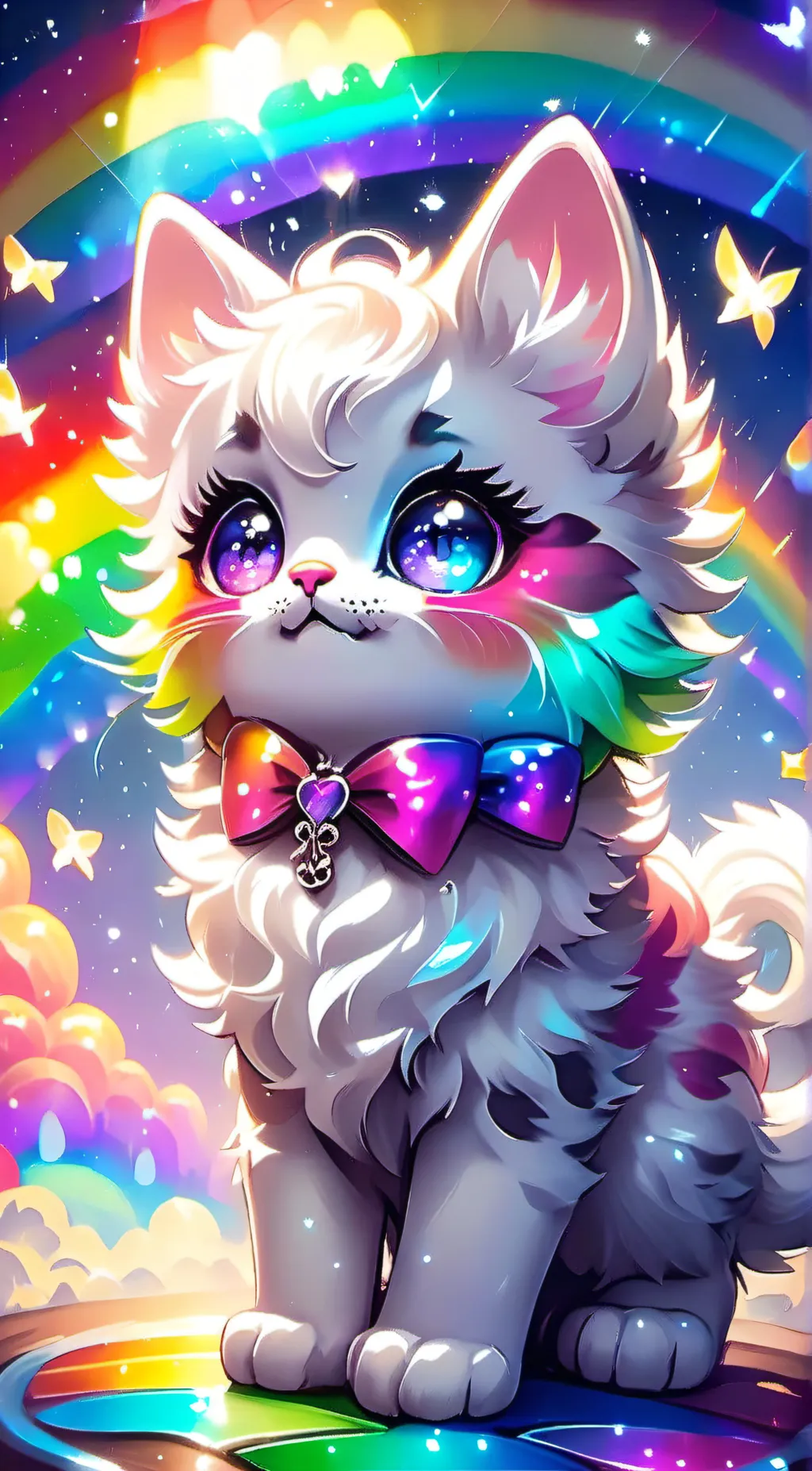 ai character: 🌈rainbow love ❤ background