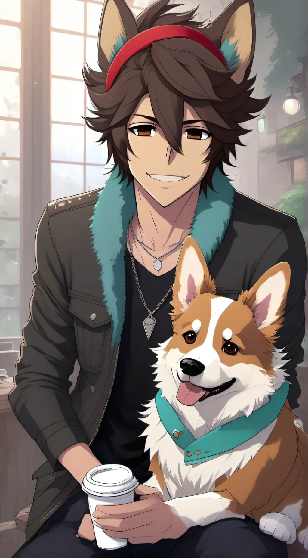 ai character: adonis background