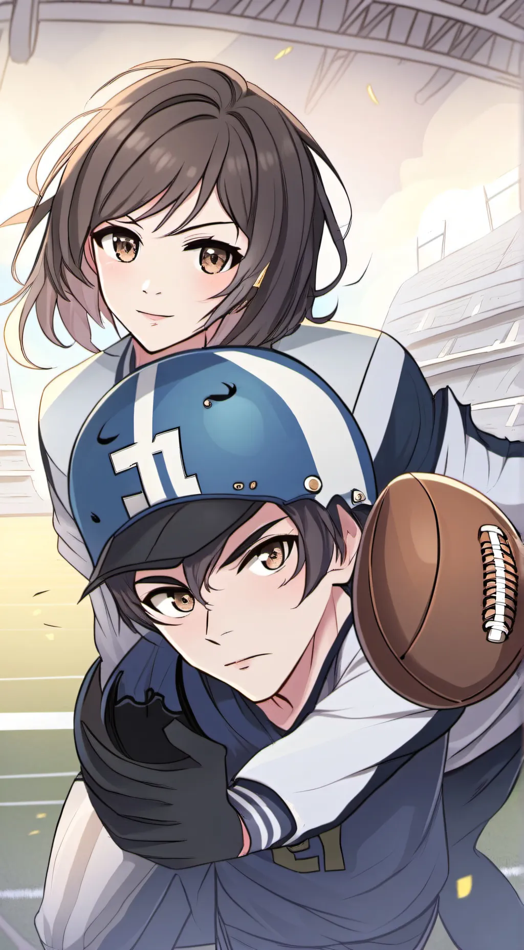 ai character: Ben and pomni background