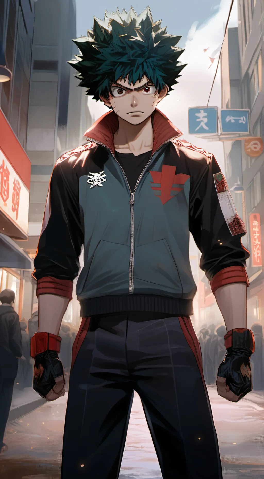 ai character: Izuku mido background