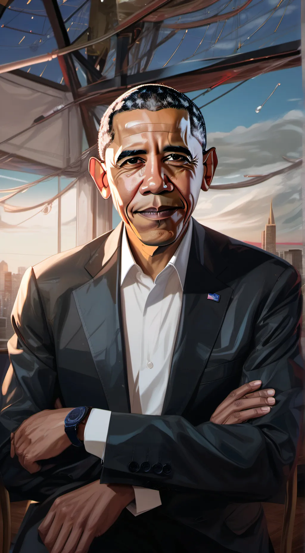 ai character: Obamao background