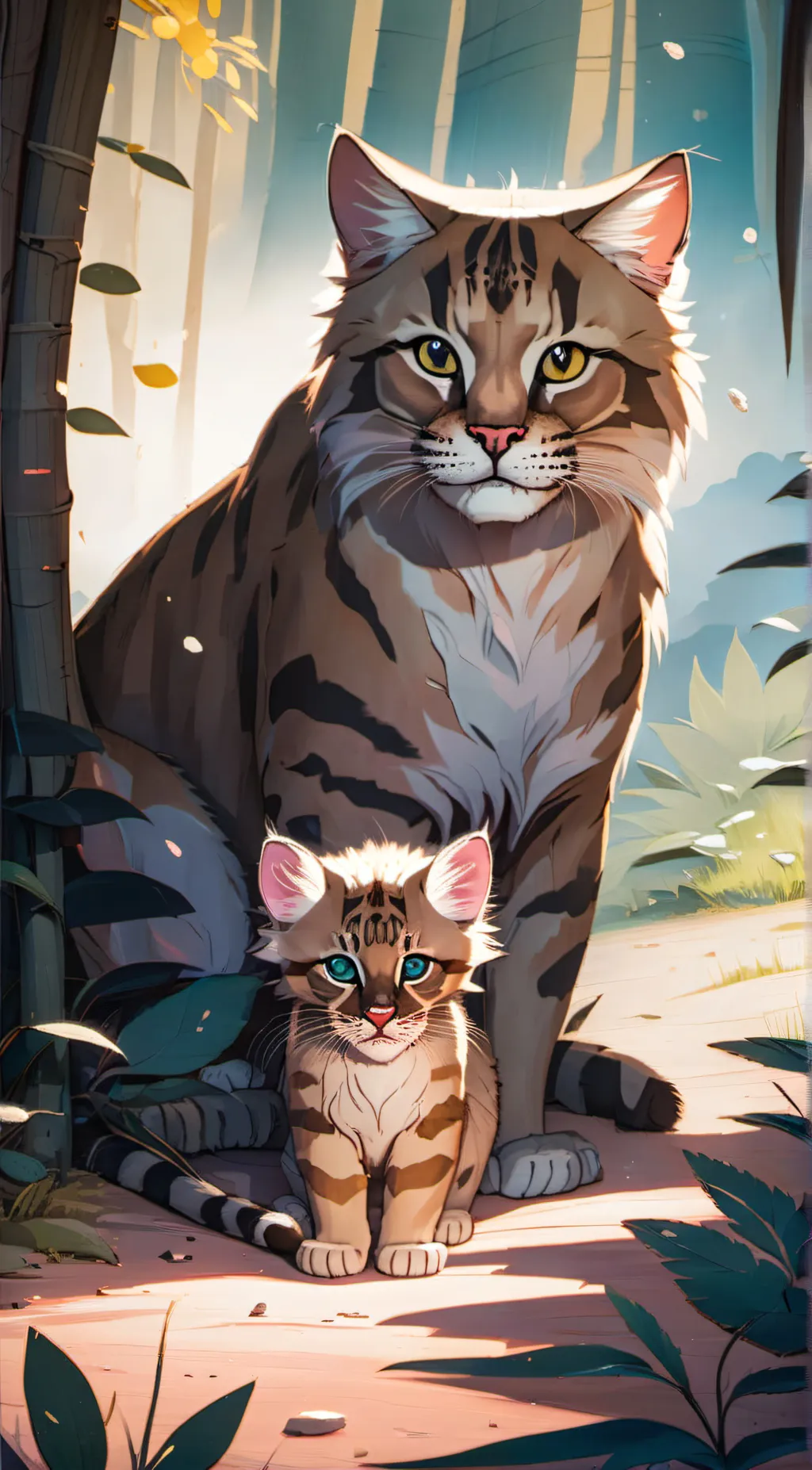 ai character: yoda and her cub background