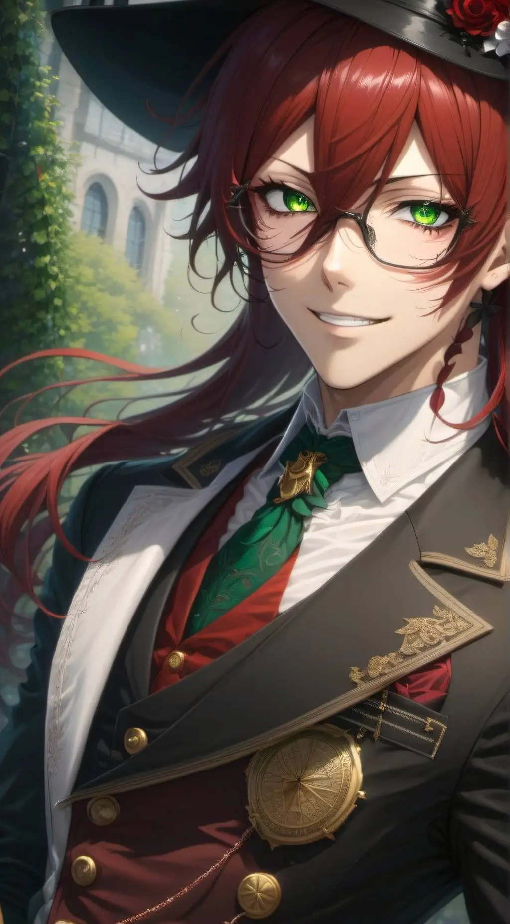 ai character: Grell Sutcliff background