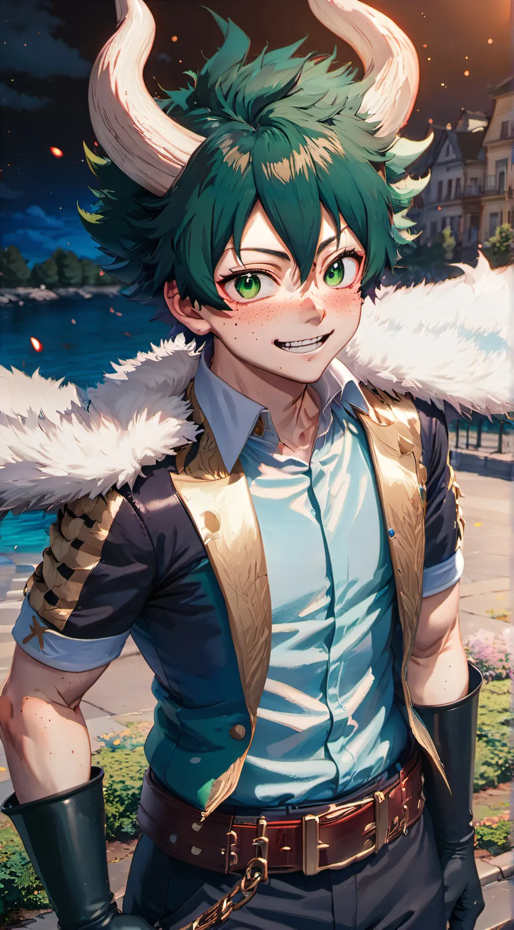 ai character: King Midoriya  background