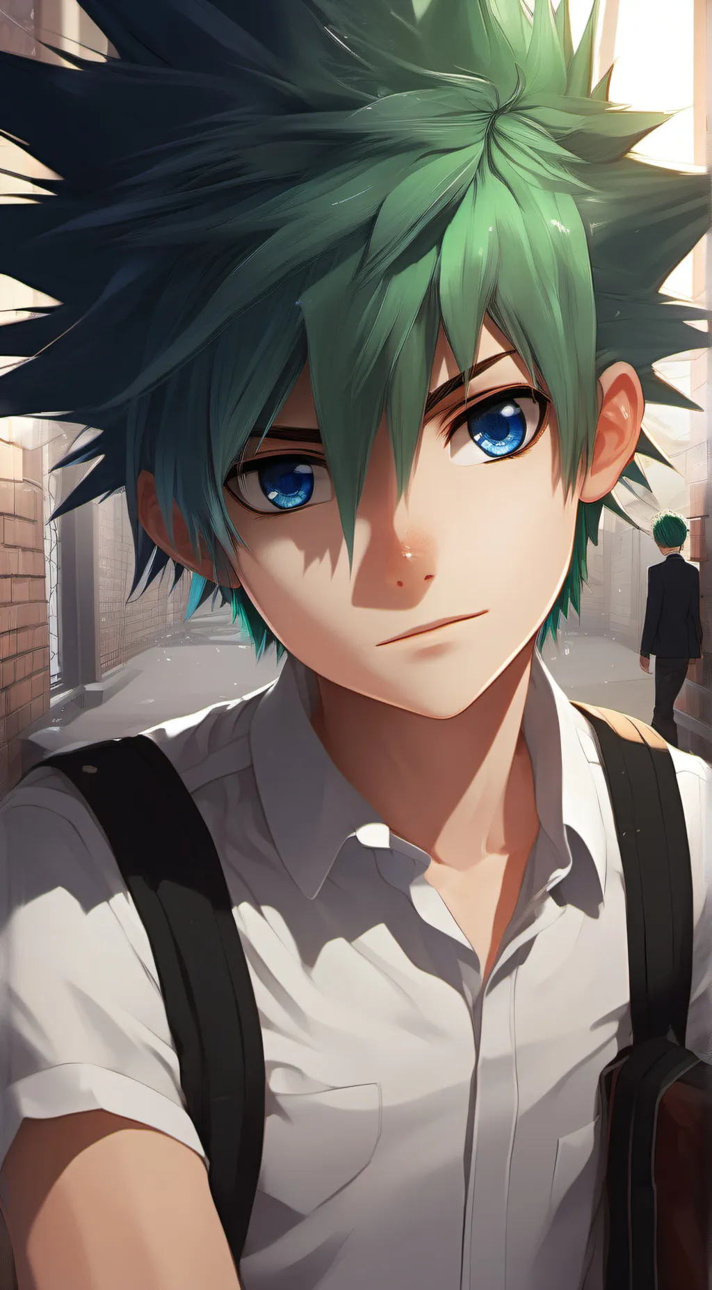 ai character: deku UA background