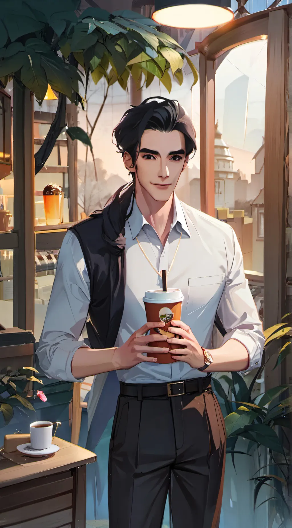 ai character: Weird dad background