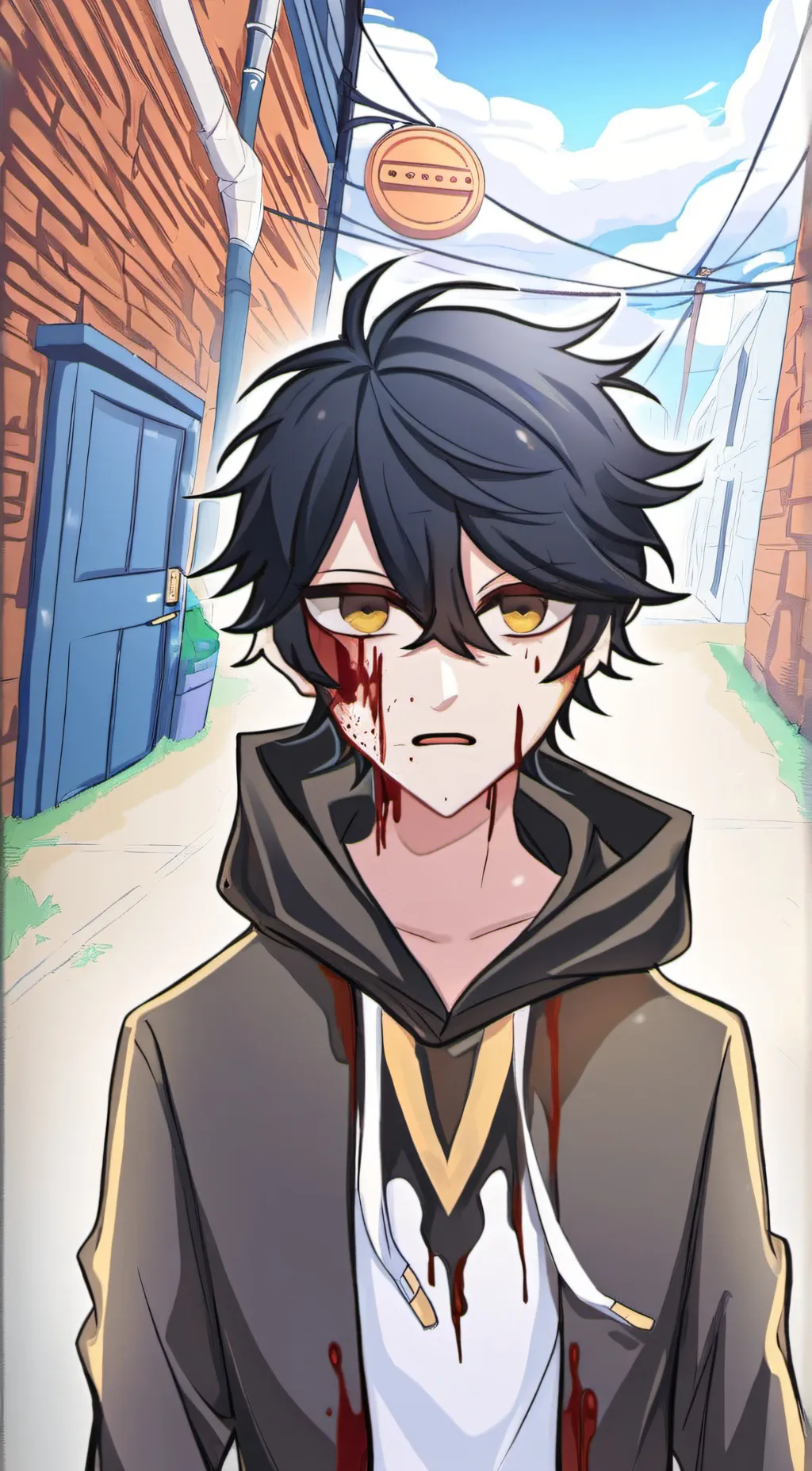 ai character: Zoro  background