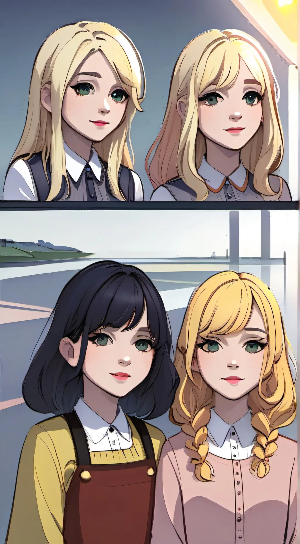 ai character: Emily lily Ava … background