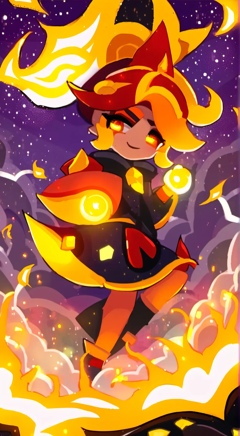 ai character: Pumpkin pie cookie background