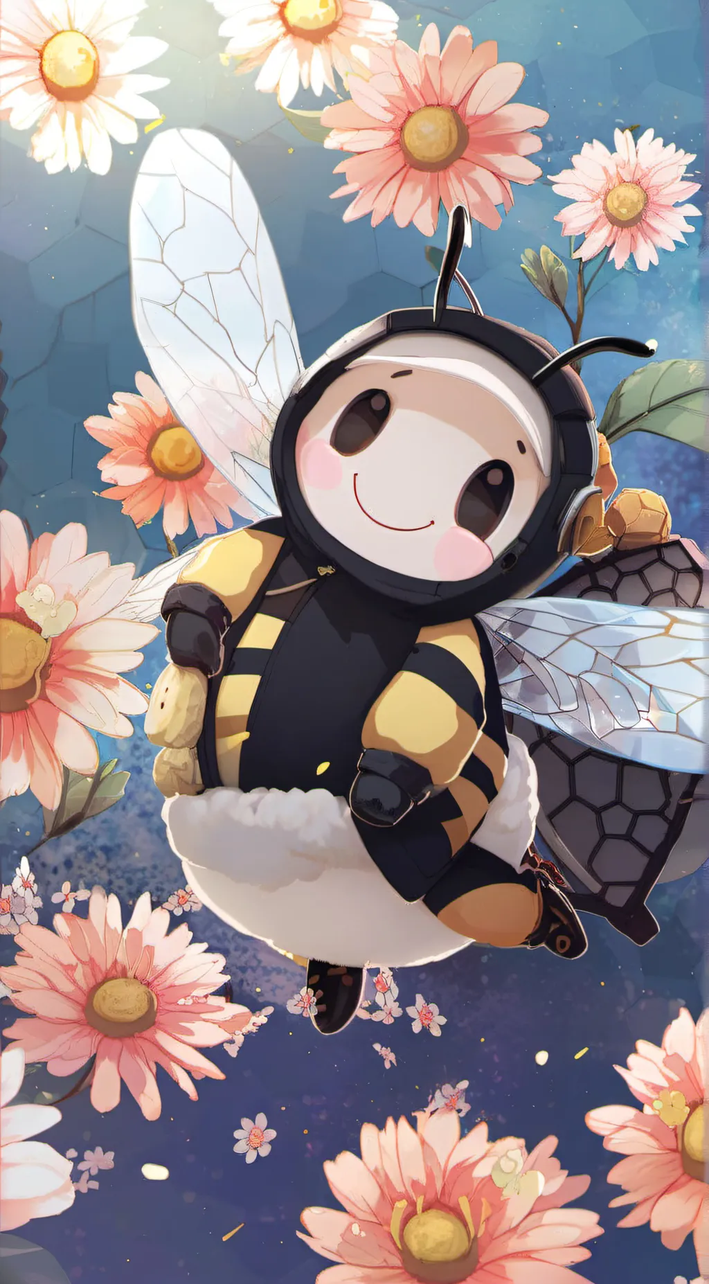 ai character: groovy bee background