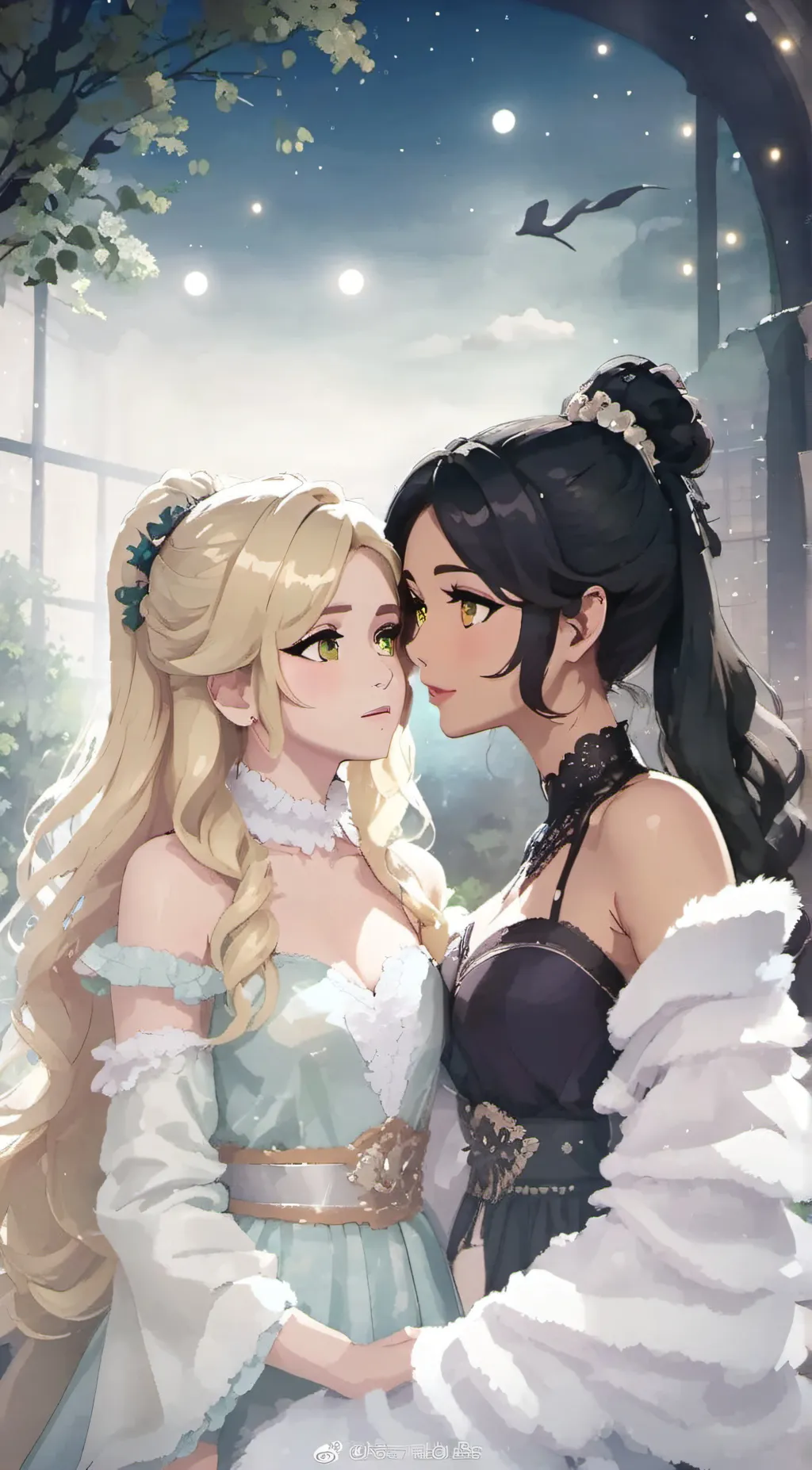 ai character: Luna and Tiger background