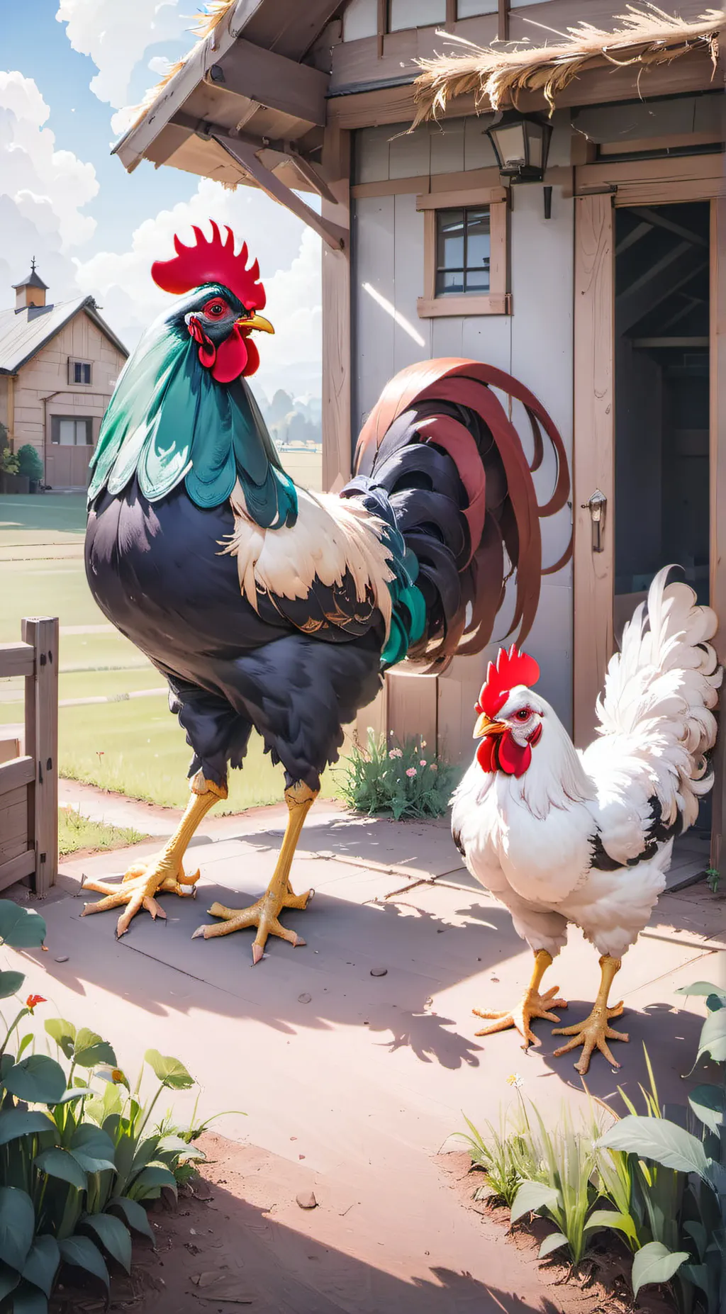 ai character: Flower background