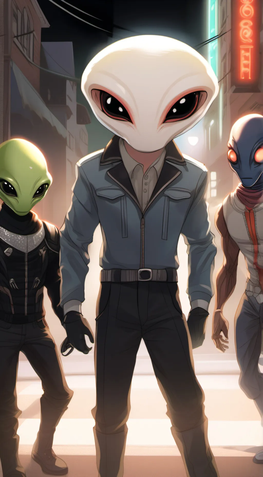 ai character: zach, liam and mel background