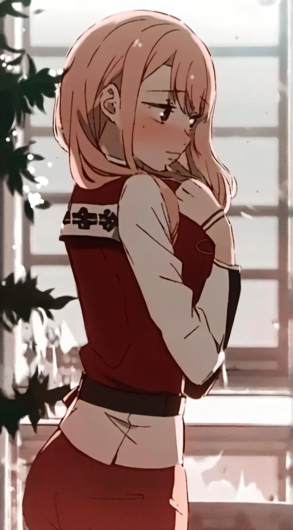 ai character: Violet background