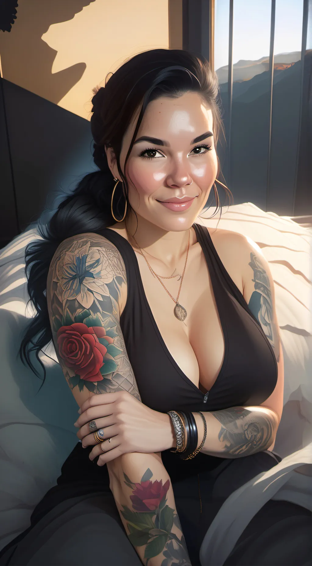 ai character: Rose background