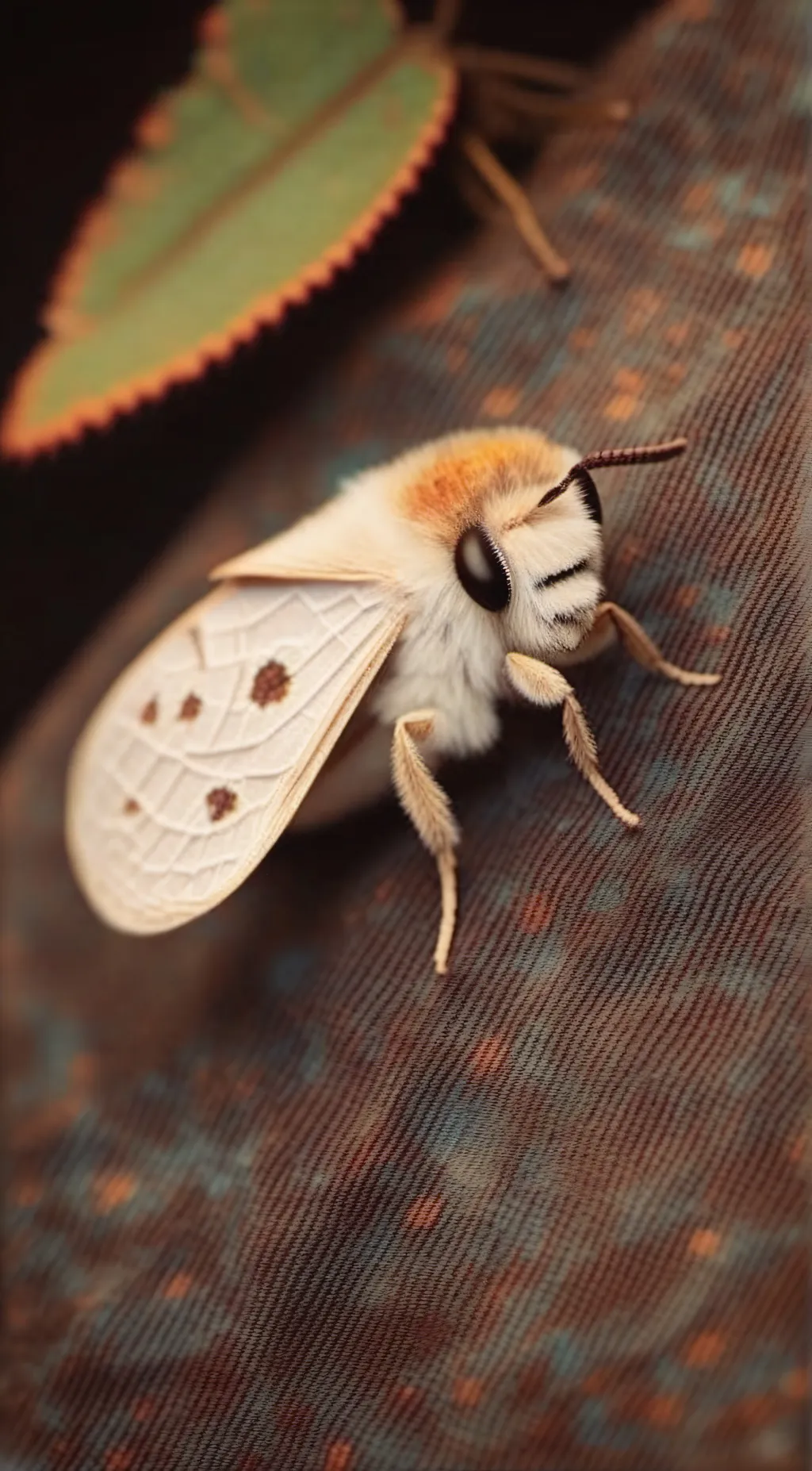 ai character: a cute mothh background