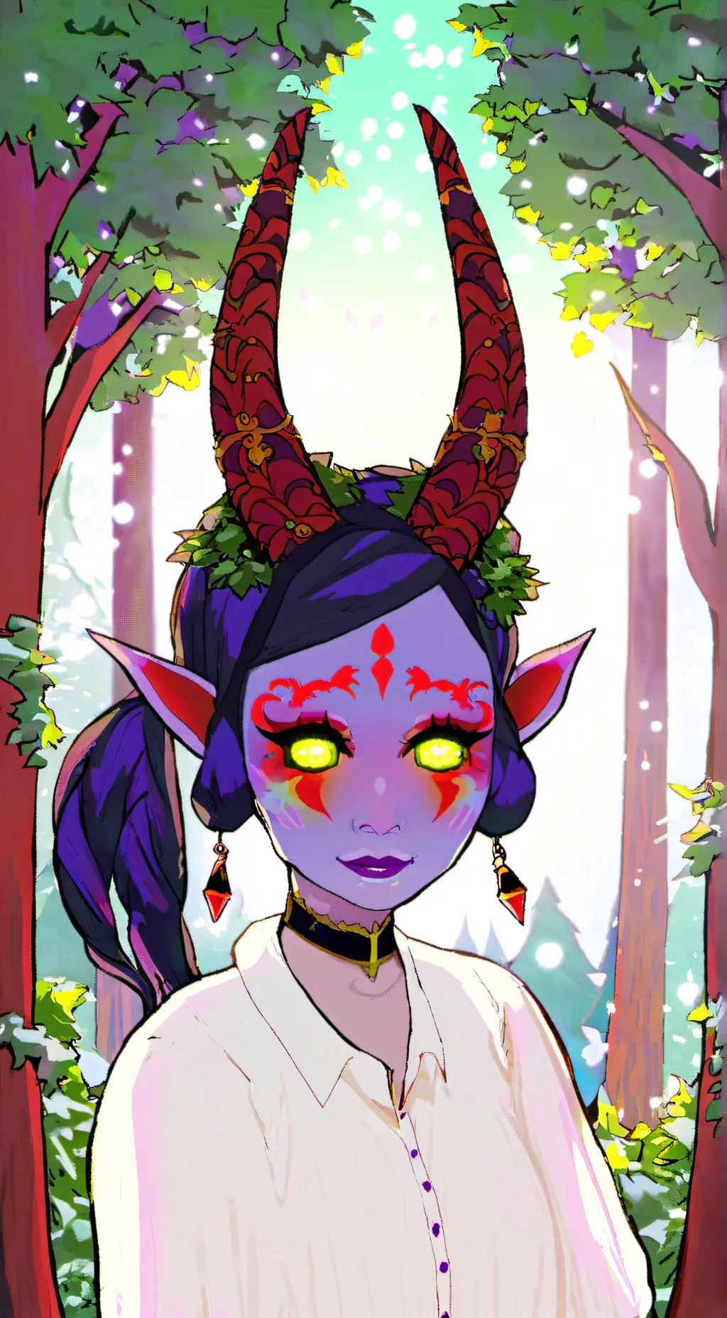 ai character: Purple background