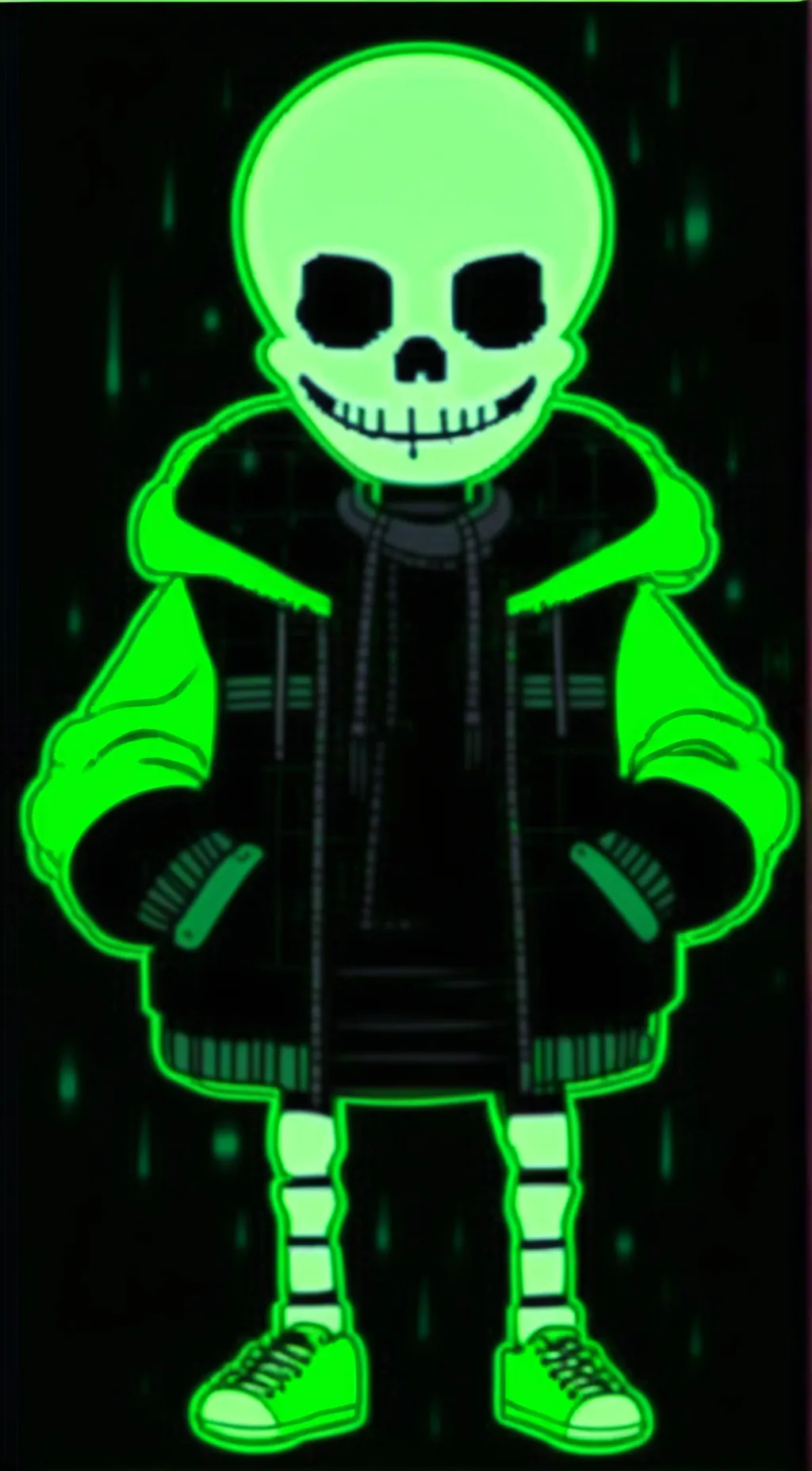 ai character: green sans background