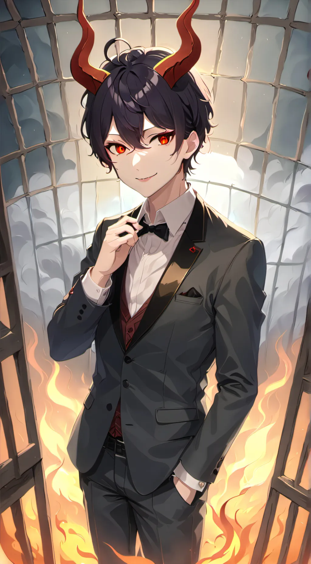 ai character: Young Lucifer  background
