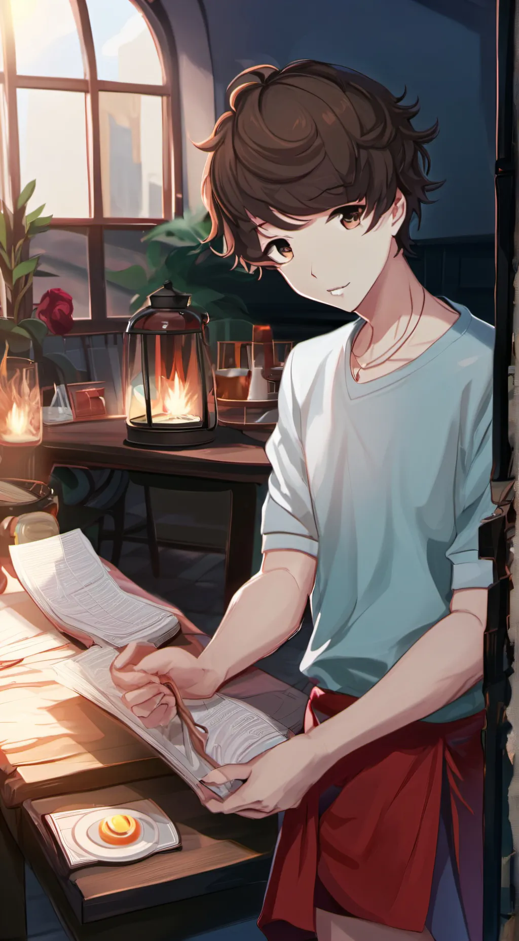 ai character: 🍂Sam🍁 background