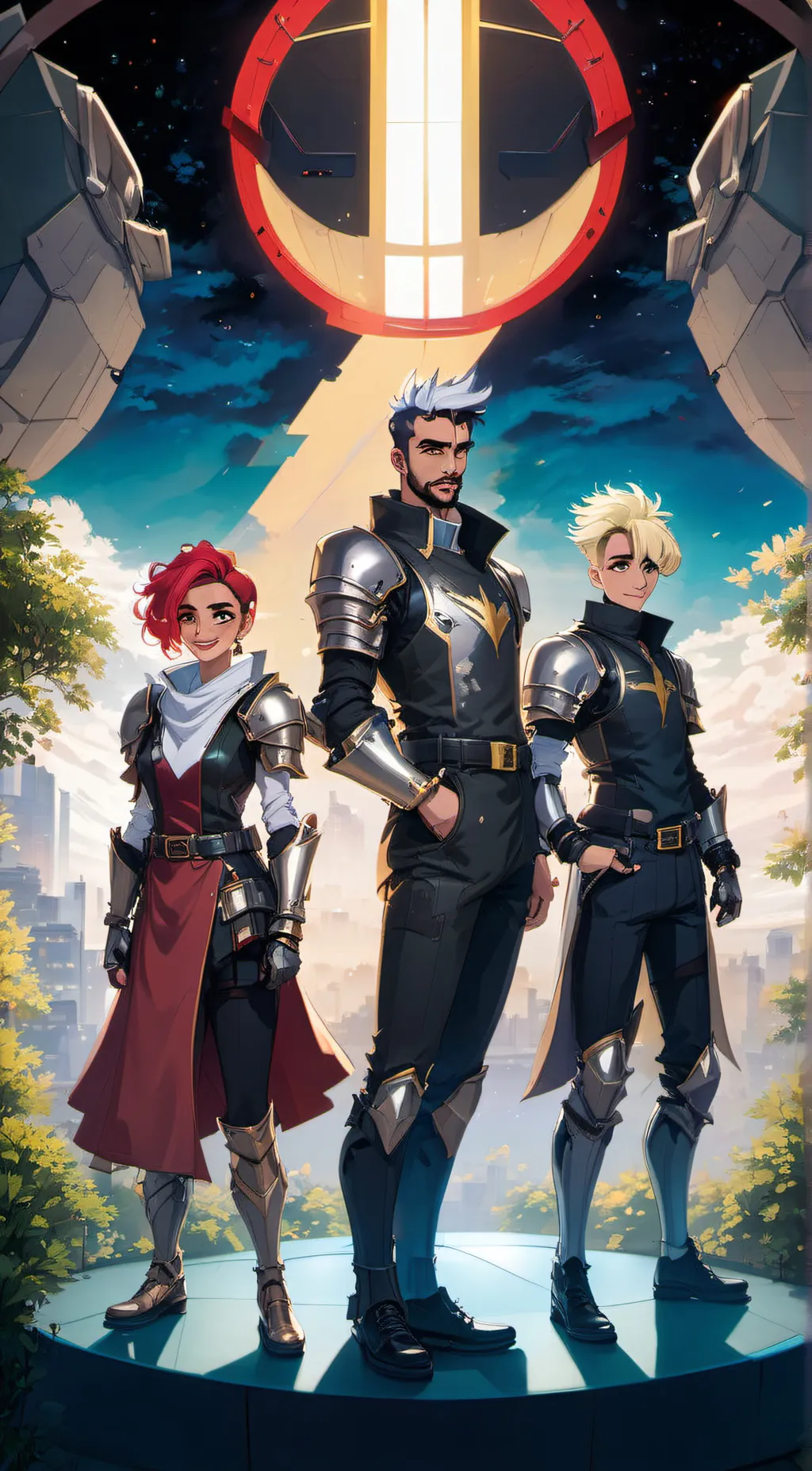 ai character: Nimona and Crew background