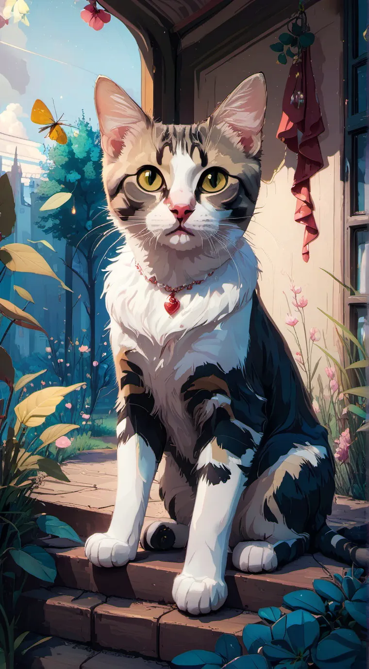 ai character: Marilyn the cat background
