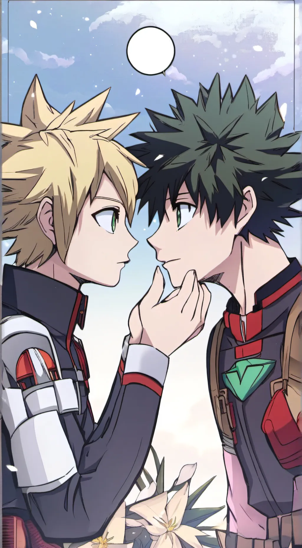 ai character: bakugon &Deku background