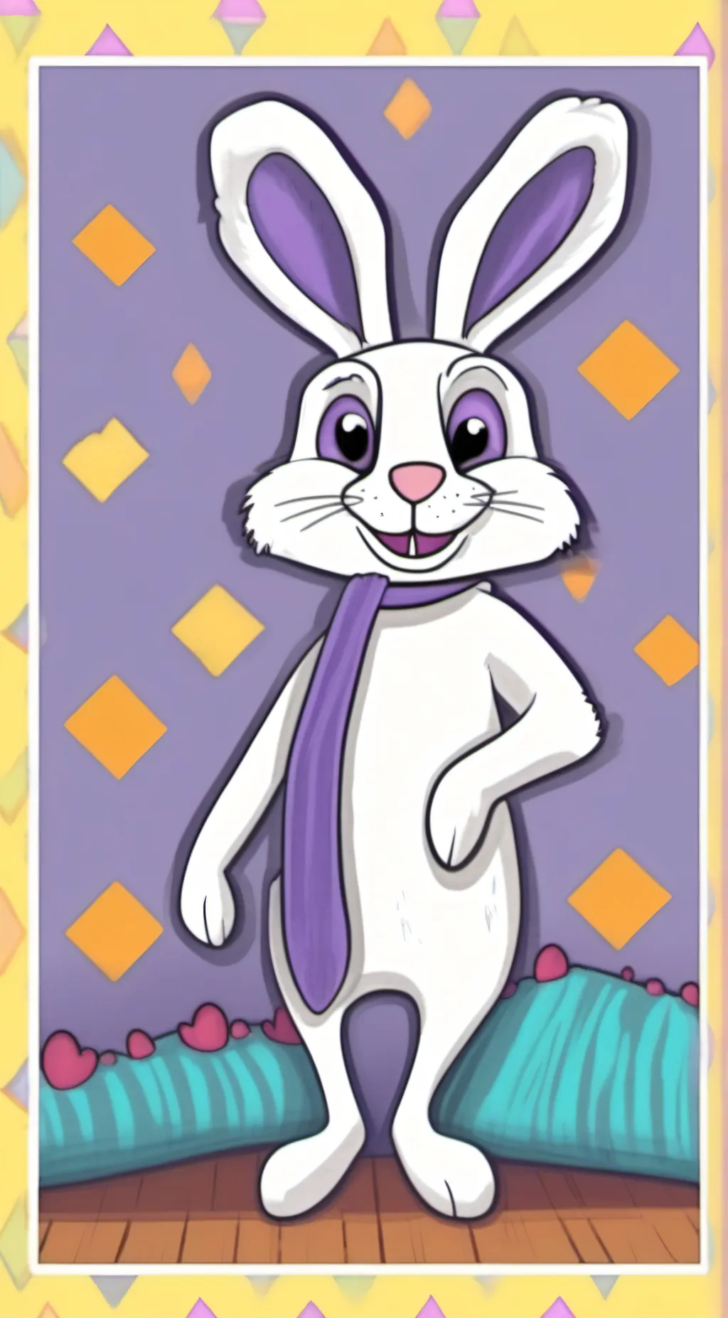 ai character: Cute bunny background