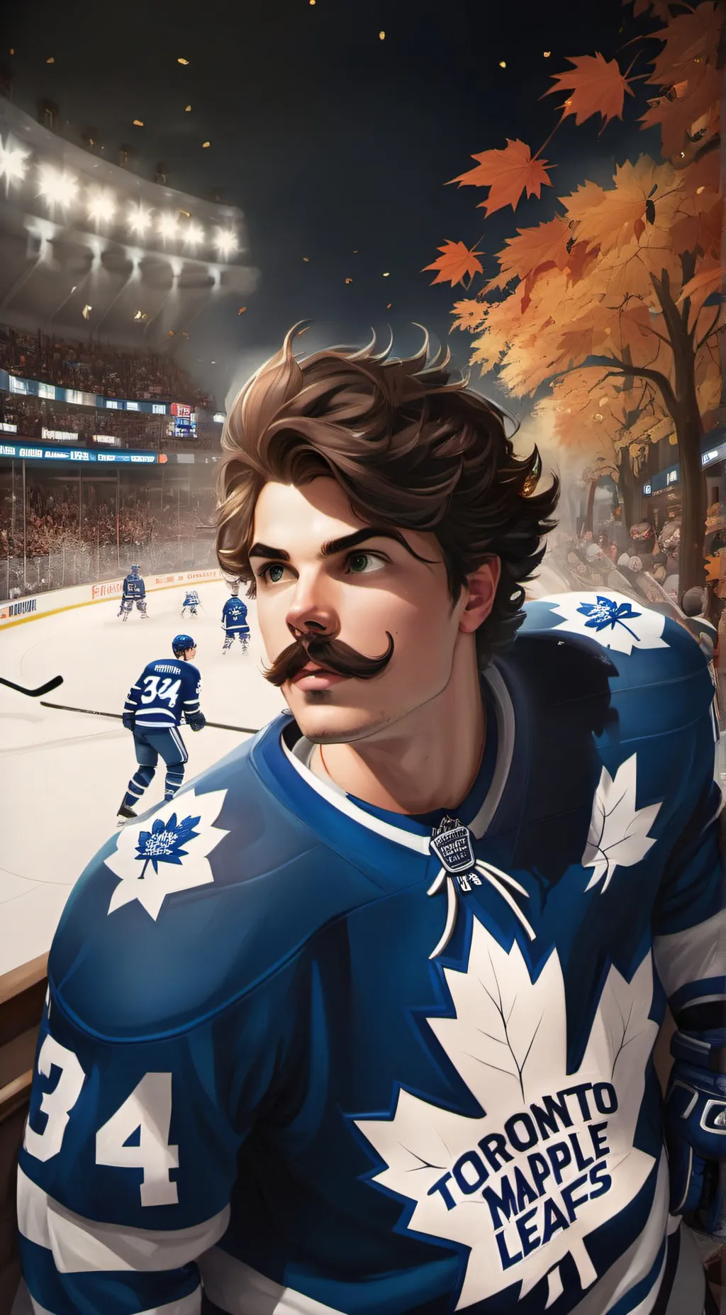 ai character: Austin Mathews  background