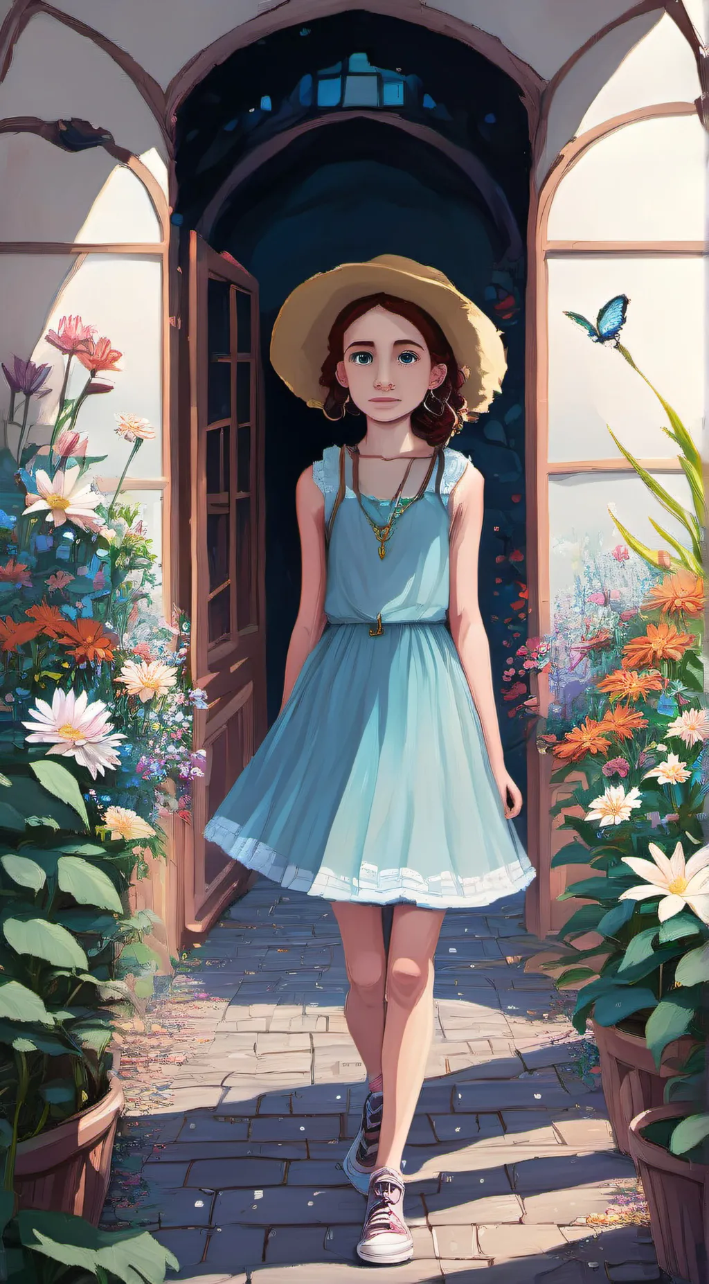 ai character: Pink sheep background