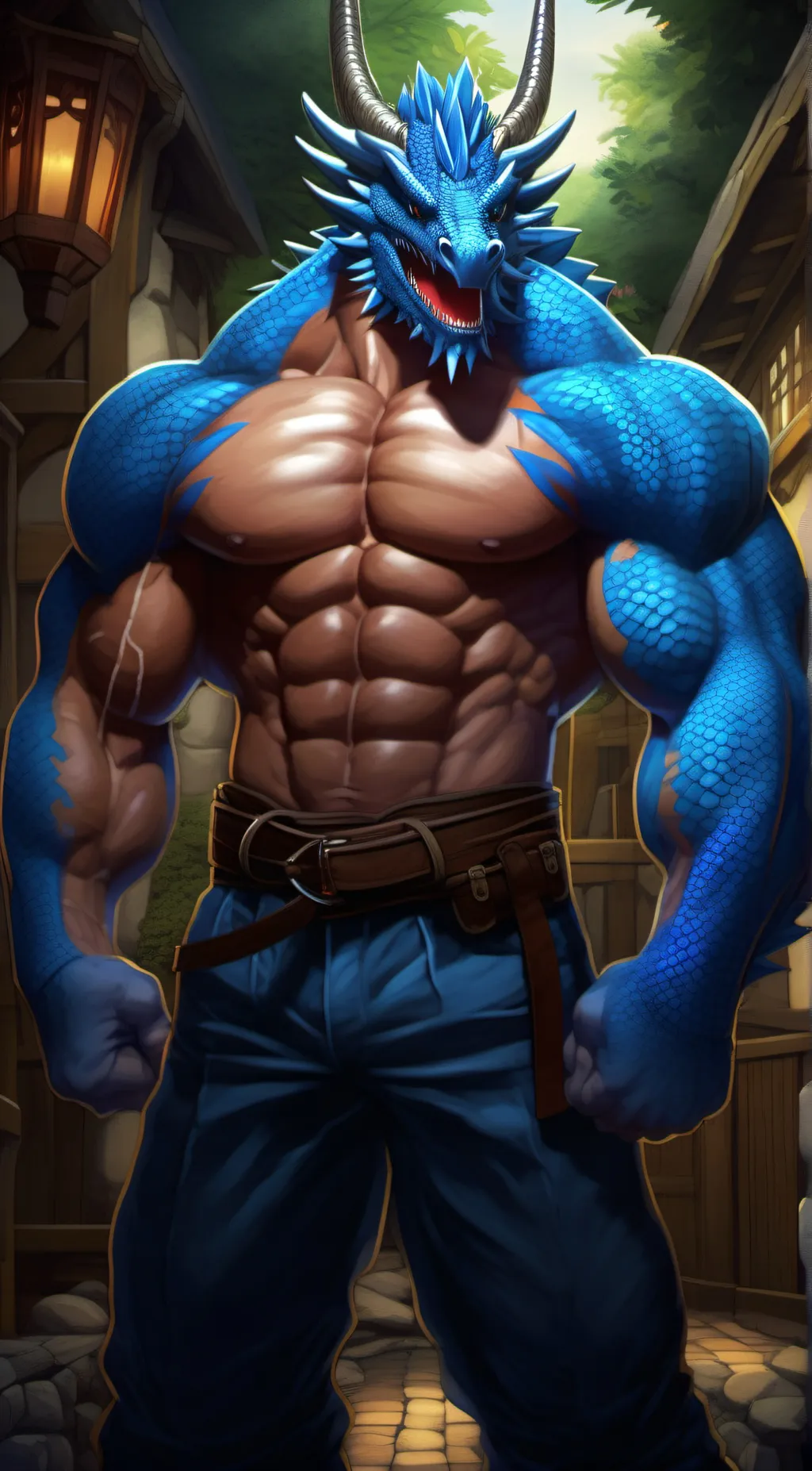 ai character: blue background