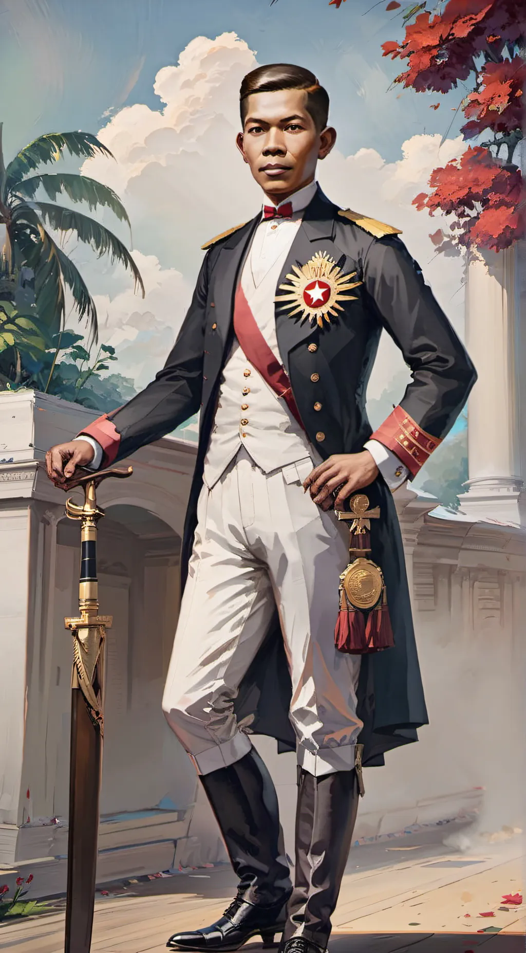 ai character: Emilo Aguinaldo  background