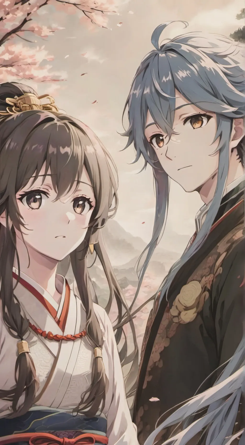 ai character: Haru & Mui background