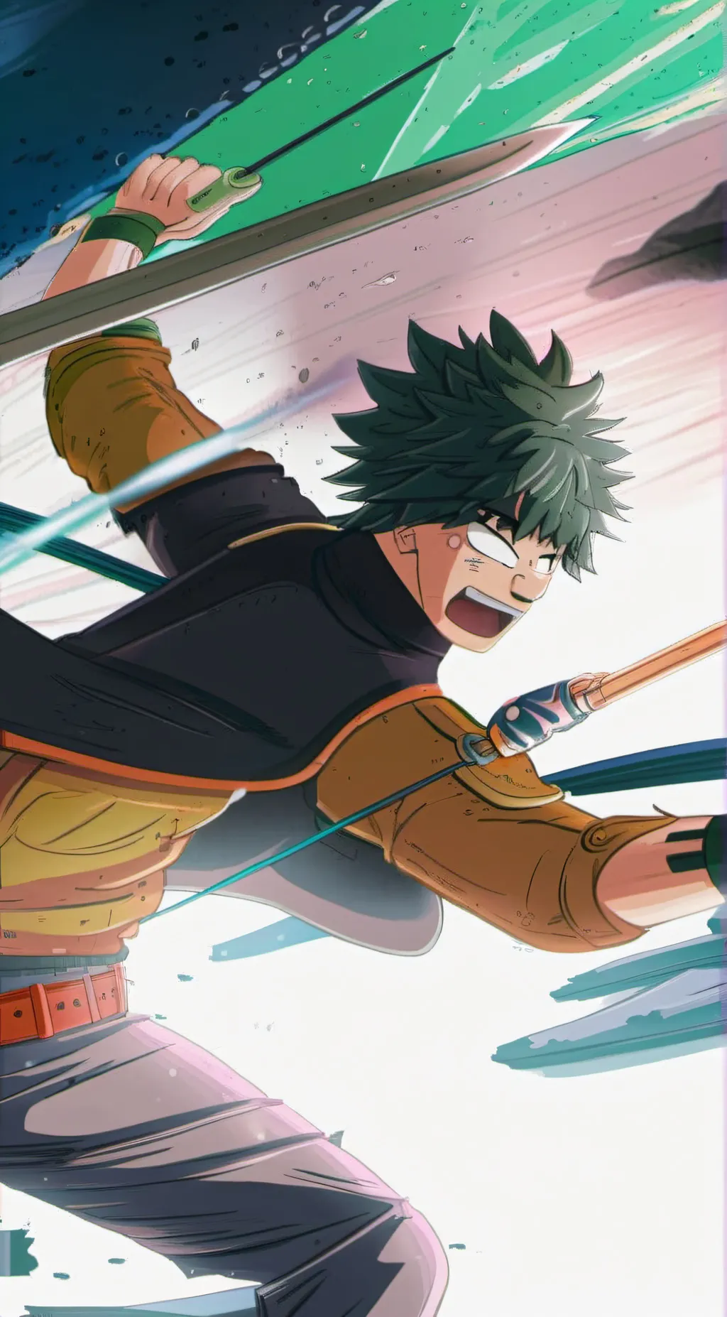 ai character: bakugo and deku background