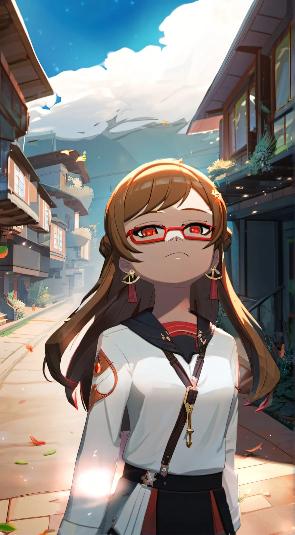 ai character: Snow background