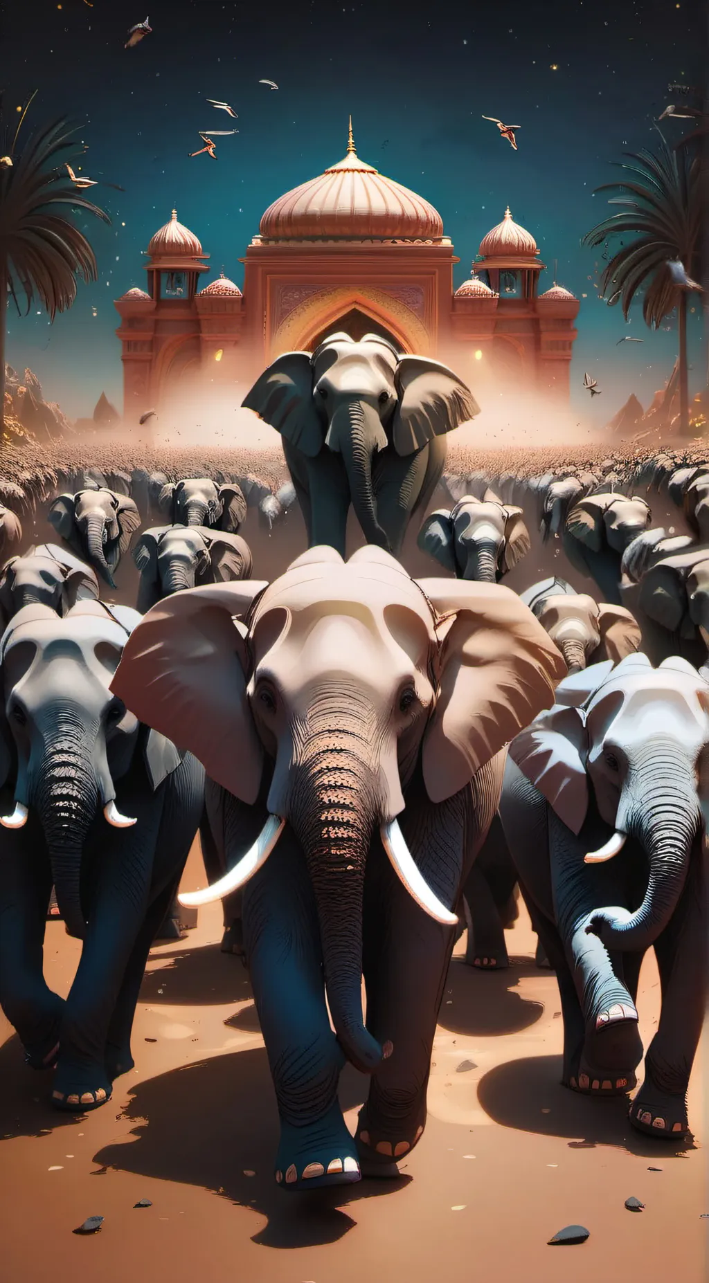 ai character: elephants learn background