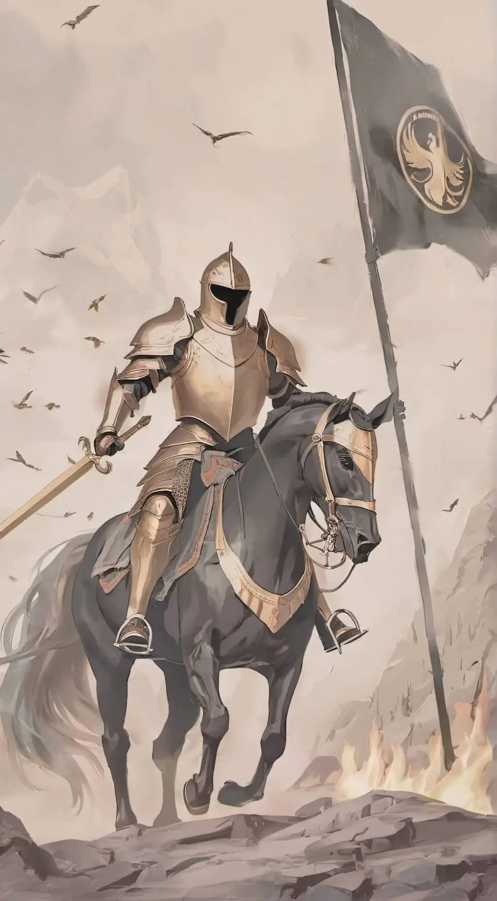 ai character: Legendaryfireking background