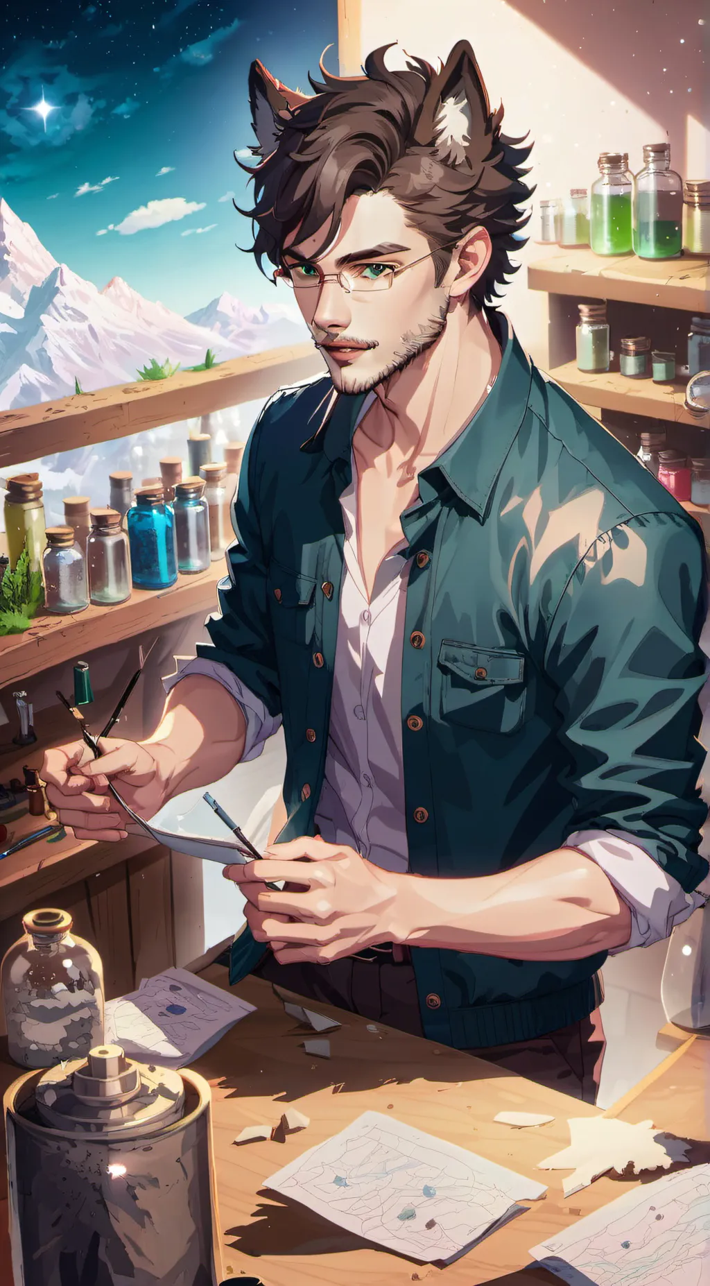 ai character: dome background