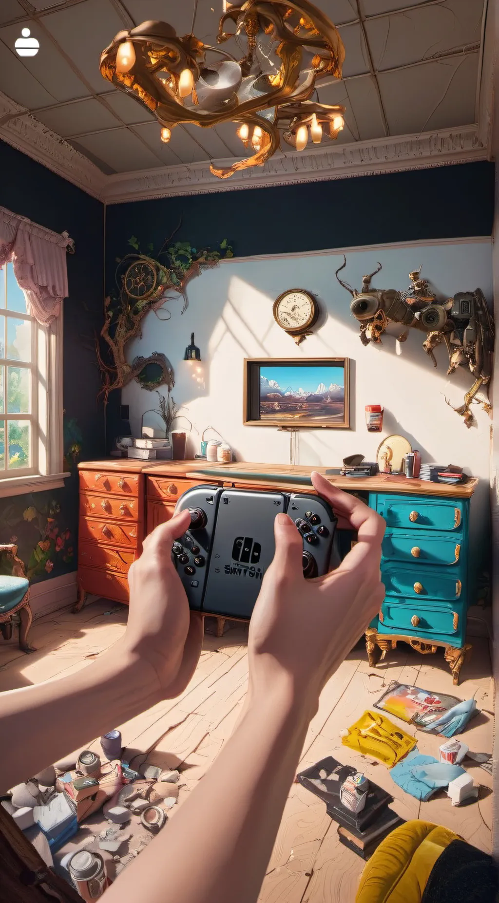 ai character: Your hands background