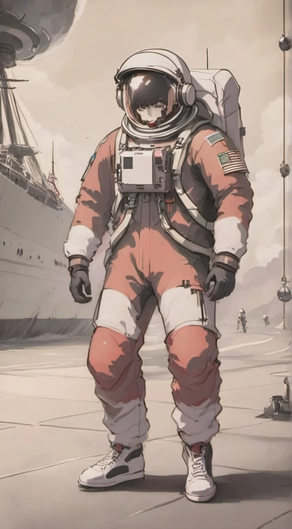 ai character: Red background