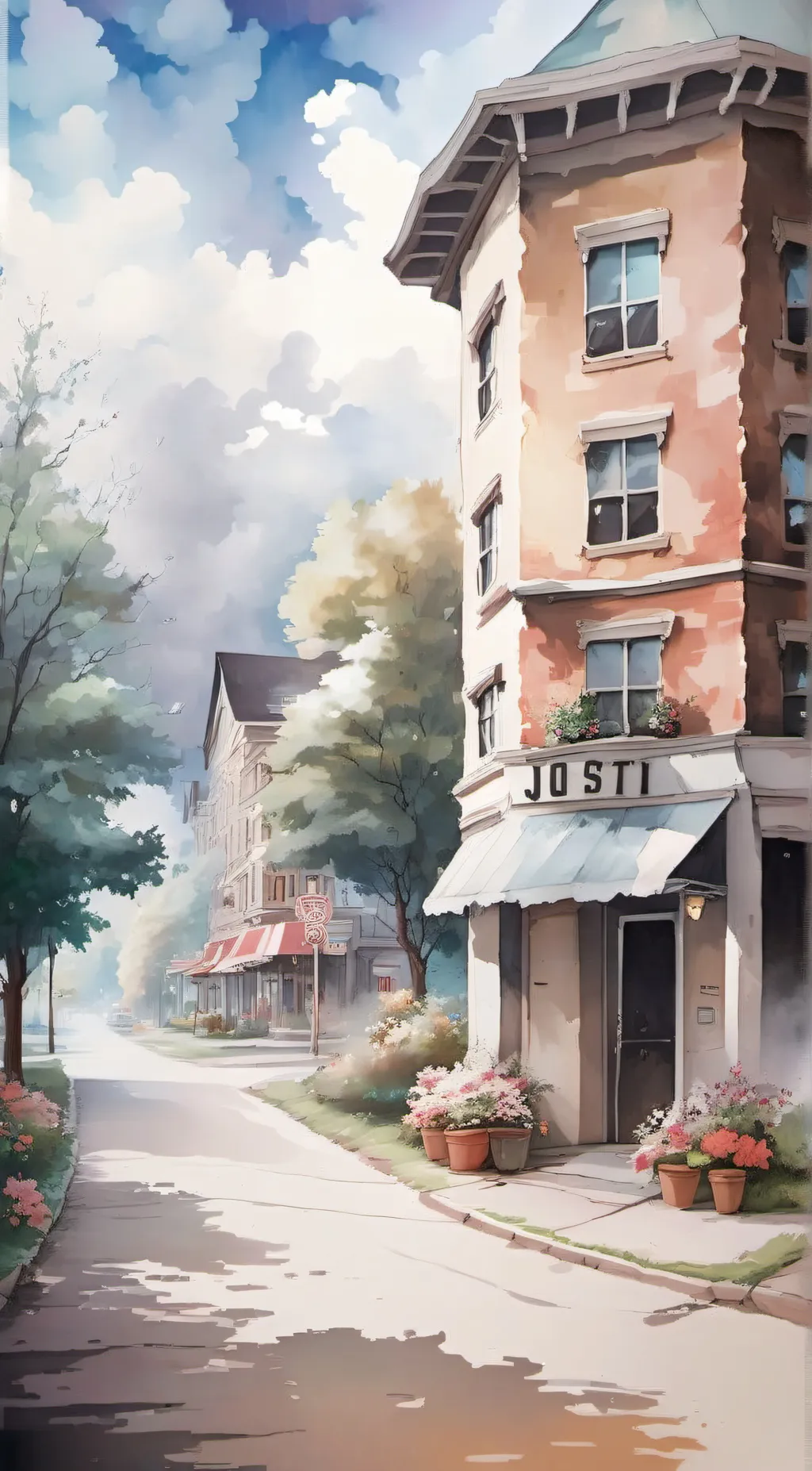 ai character: Small town  Josti background