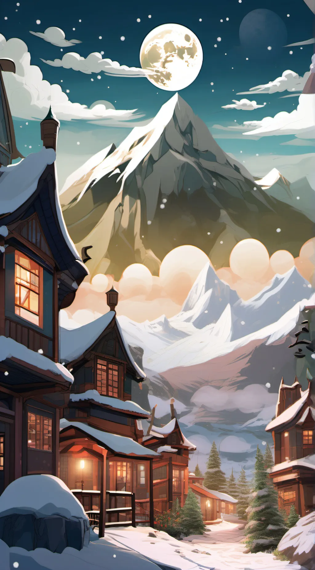 ai character: Rpg on a snow land background