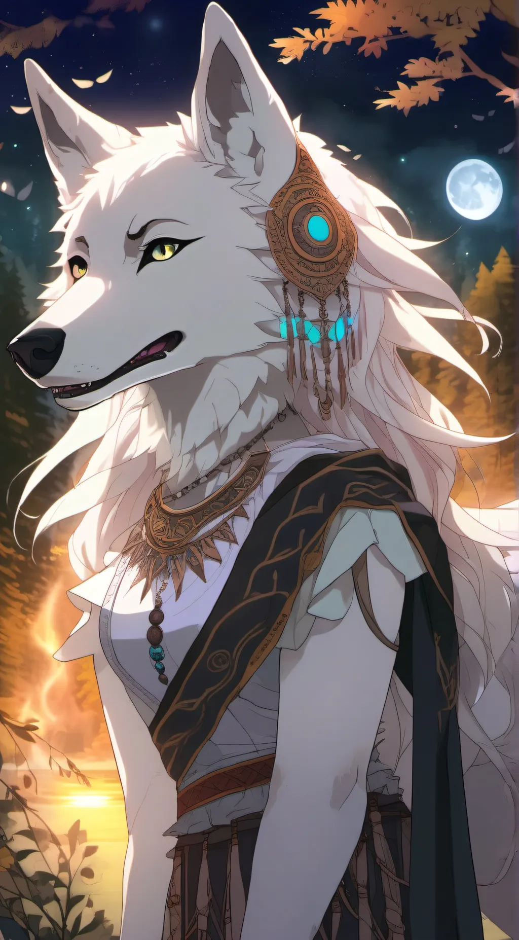 ai character: Moon  background