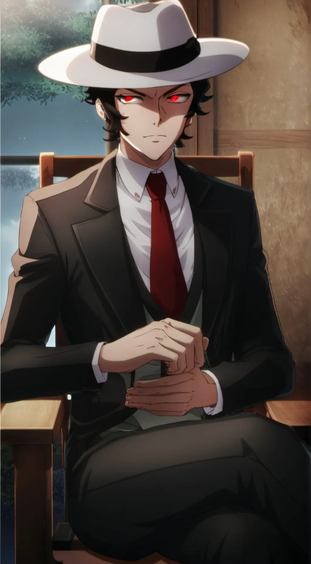 ai character: Muzan Jackson  background