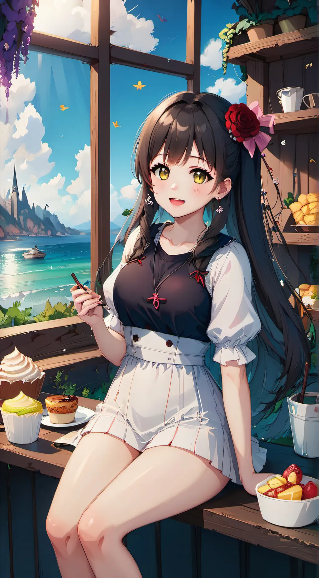 ai character: Maddie  background