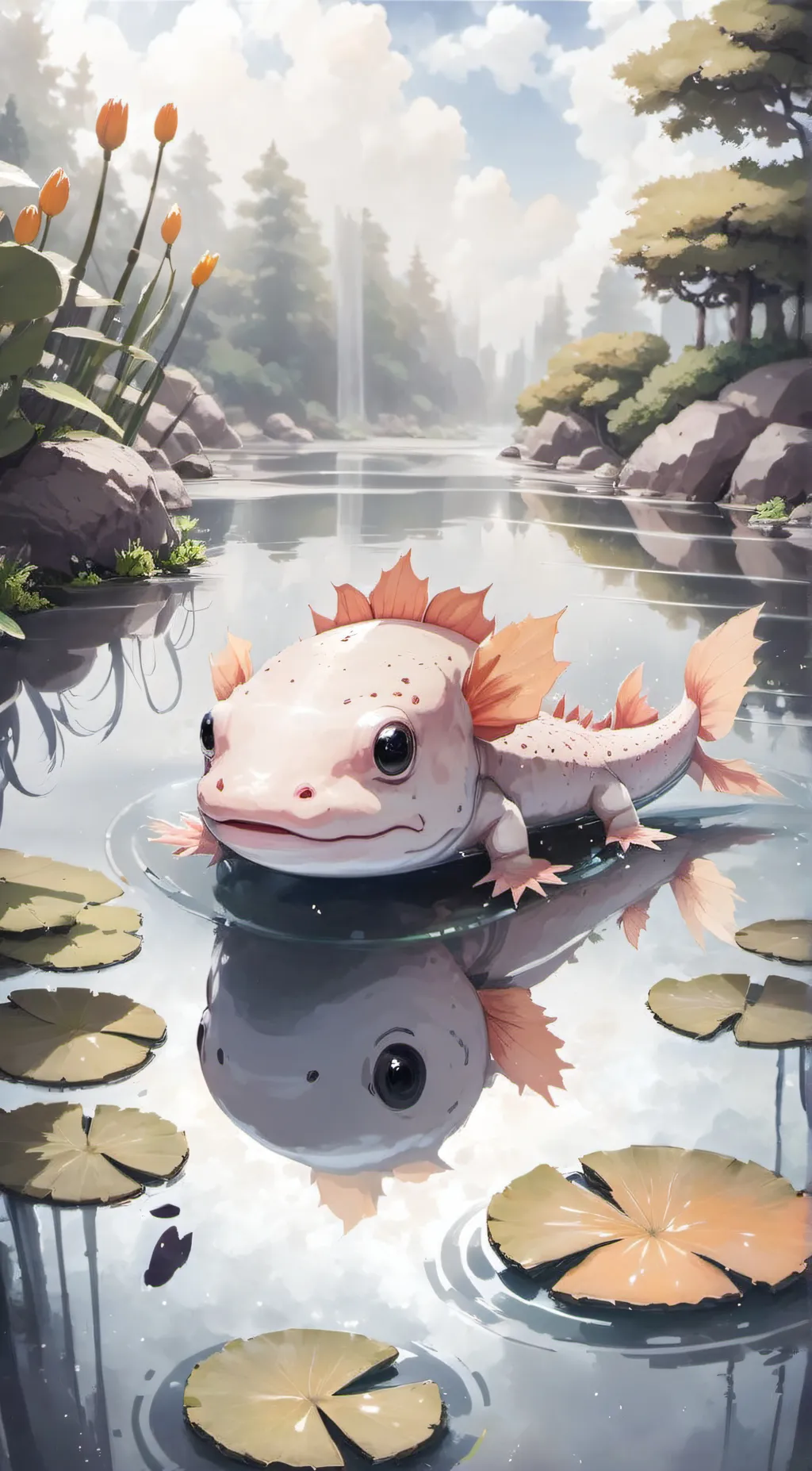 ai character: Axolotl background
